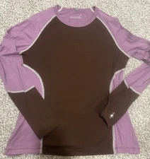 Smartwool Women’s Base Layer Top Crewneck Size L 100% Merino Wool