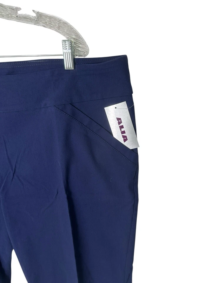 Pantalones capri ALIA Plus azul marino cintura elástica calce relajado damas talla 24W nuevos con etiquetas Foto 4 de 4