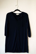 Michael Kors Navy Blue womens dress long sleeve XS Sheath v-neck