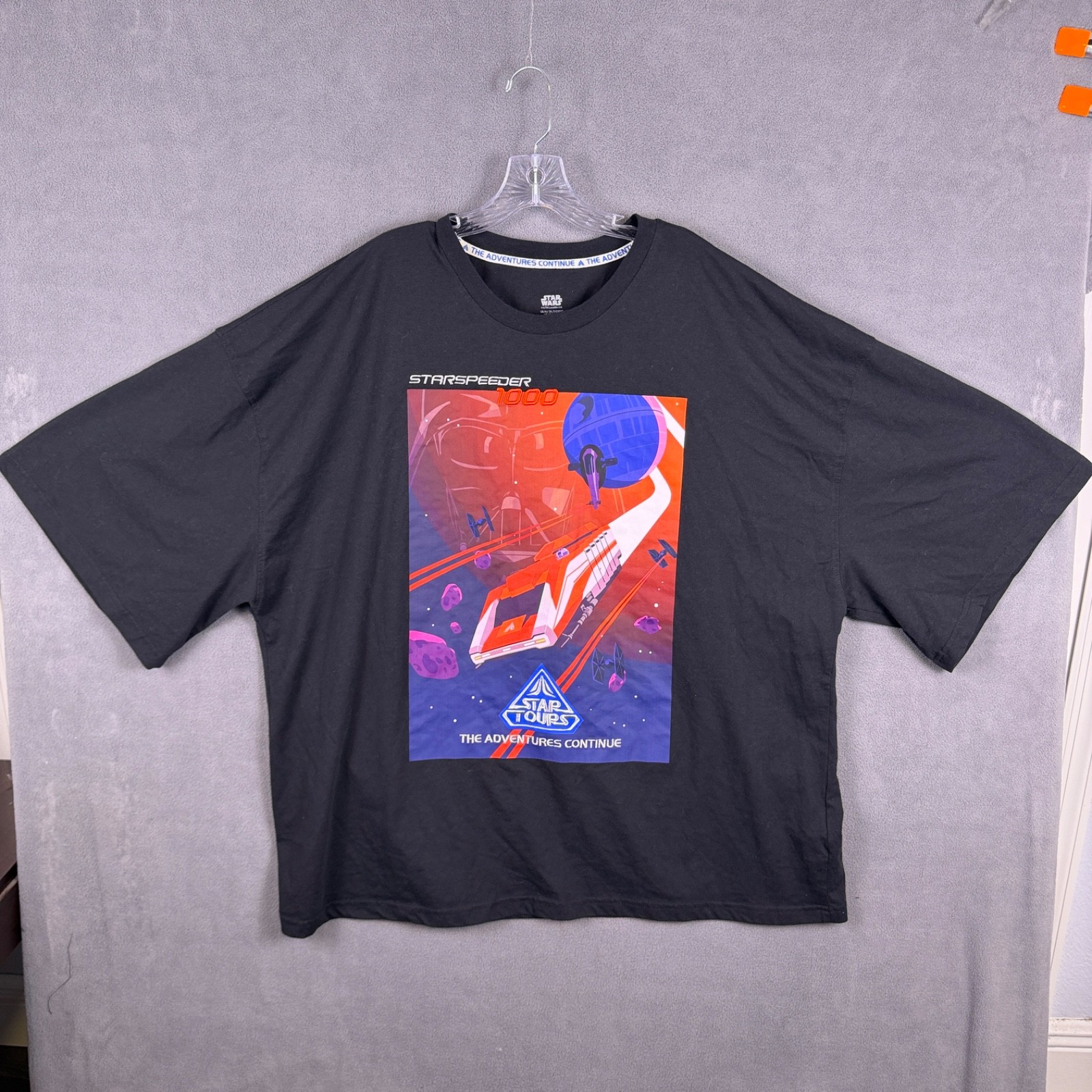 Disney Parks Star Wars Mens Star Tours Starspeeder 1000 Oversized T-Shirt - 3XL