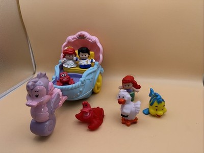 Fisher Price Disney Little People Ariel Carriage + Eric Sebastian Scuttle + MORE