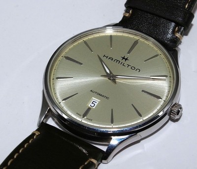Hamilton Jazzmaster Thinline Automatic H38525811 40mm Silver Steel Watch Box