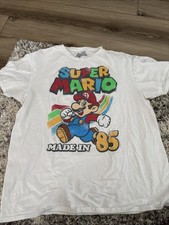 Super Mario Bros Movie Men's Mario Made In '85 T-Shirt Size Large