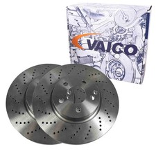 2x VAICO BREMSSCHEIBEN 322mm GELOCHT VORNE passend f&uuml;r MERCEDES C-KLASSE E-KLASS