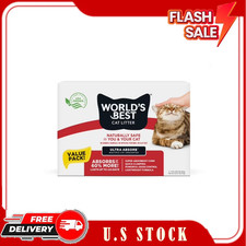 World's Best Cat Litter Ultra Absorb Unscented, Quick Clumping, Flushable, 32lb