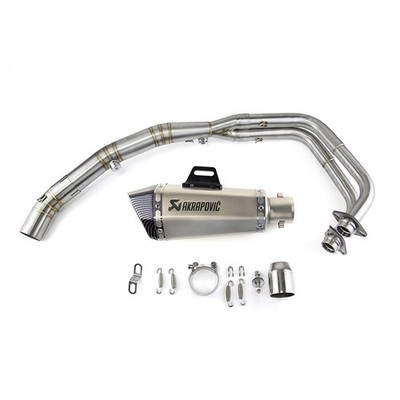 Full System Exhaust Muffler Header Pipe For Kawasaki Z400 Ninja 400 2017-2024