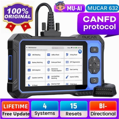 MUCAR 632 Bidirectional ABS SRS Auto OBD2 Scanner Diagnostic 15+Resets Scan Tool
