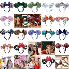 64 Styles Hot Minnie Ears Disney Parks NEW Mickey Mouse Belle Cinderell Headband