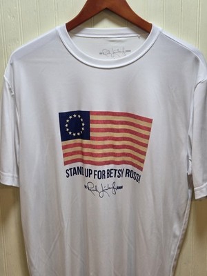 The Rush Limbaugh Show Shirt Mens Large White Flag Stand Up For Betsy Ross Tee