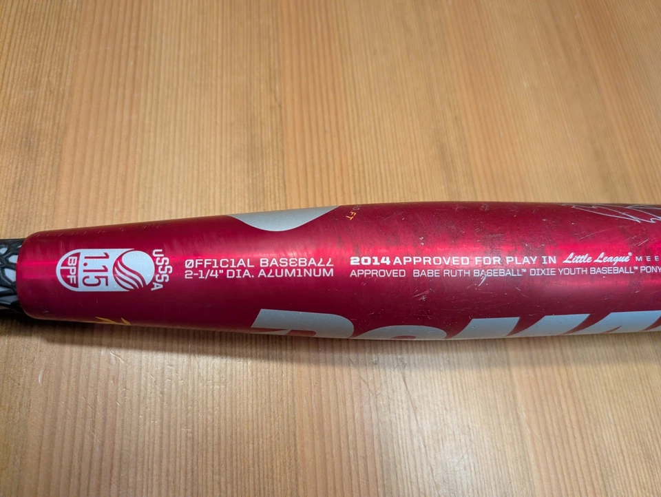 Bate de béisbol DeMarini Voodoo Overlord FT VDL-15 33" 19 oz (-13) 2-1/4" rojo - usado en excelente estado Foto 4 de 4