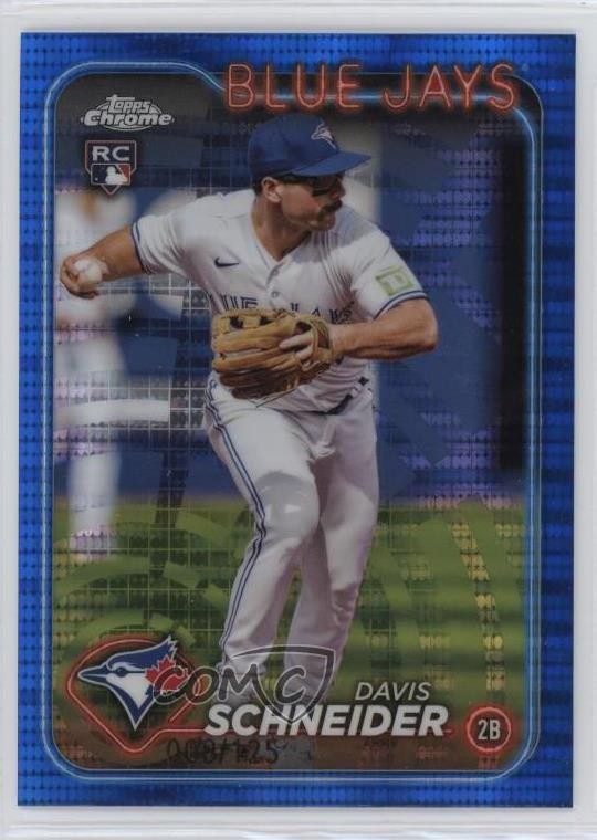 2024 Topps Chrome Blue Sonar Refractor 8/125 Davis Schneider #290 0j8f