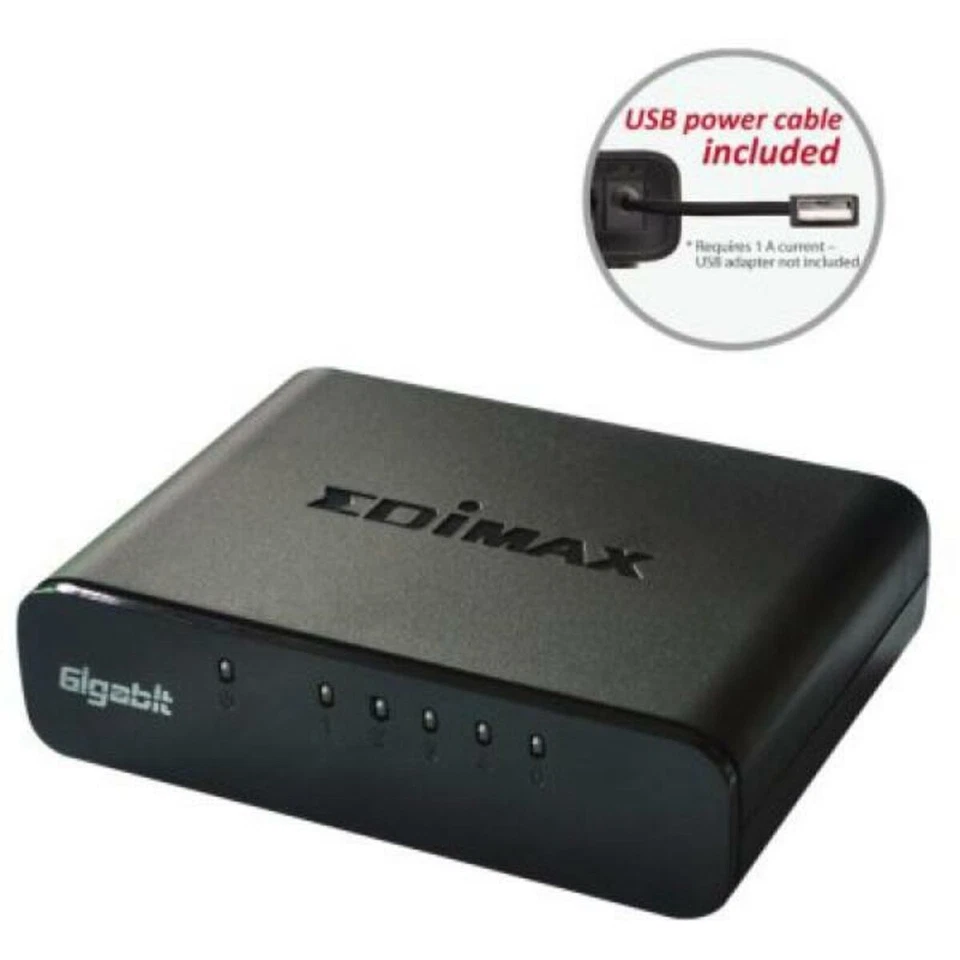 Switch Edimax ES-5500G V3 5 p 10 / 100 / 1000 Mbps - Bild 2 von 2