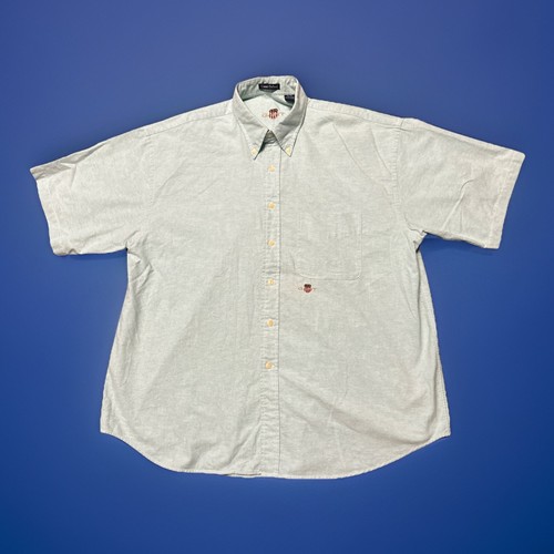 Gant, Vintage 80s GANT Made in USA Classic Oxford Button Shirt Green Men’s XL Pockets