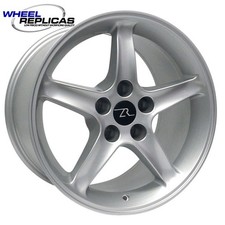 17 Silver 95 Cobra R Replica Wheels 4 17x9 24mm 5x114.3 Fits Mustang 94-04