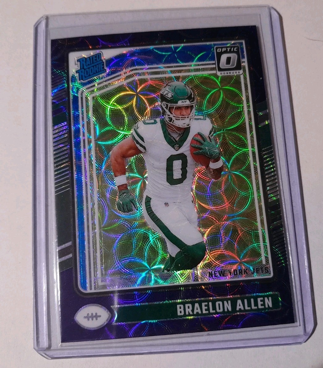 2024 Panini Donruss Optic Braelon Allen Purple Scope Prizm Rated Rookie #211 NYJ
