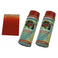 1960-1969 Mopar Dodge High Temp Engine Enamel Red Orange Spray Paint 2 Can