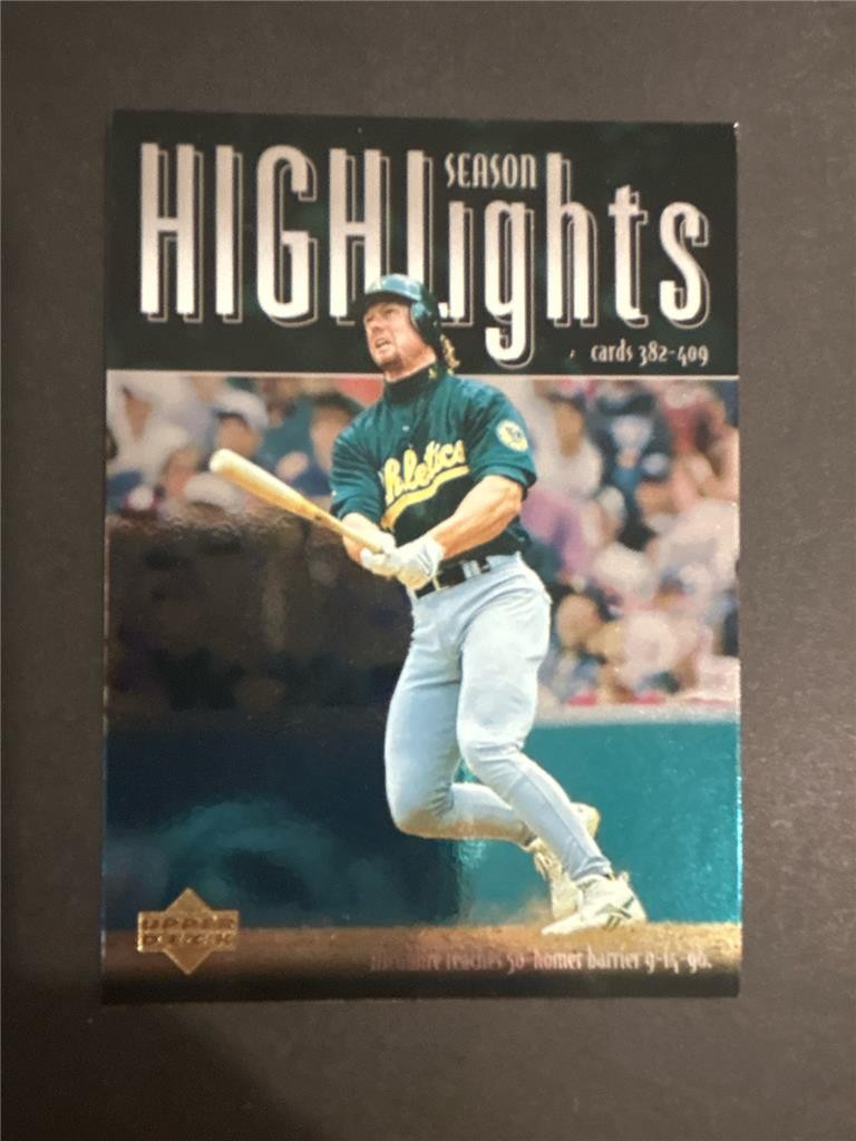 1997 Upper Deck #320 Mark McGwire Season Highlights Athletics