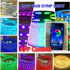 5050 110V RGB 300LED Waterproof APP-bluetooth WiFi Controller Strip light USA SE