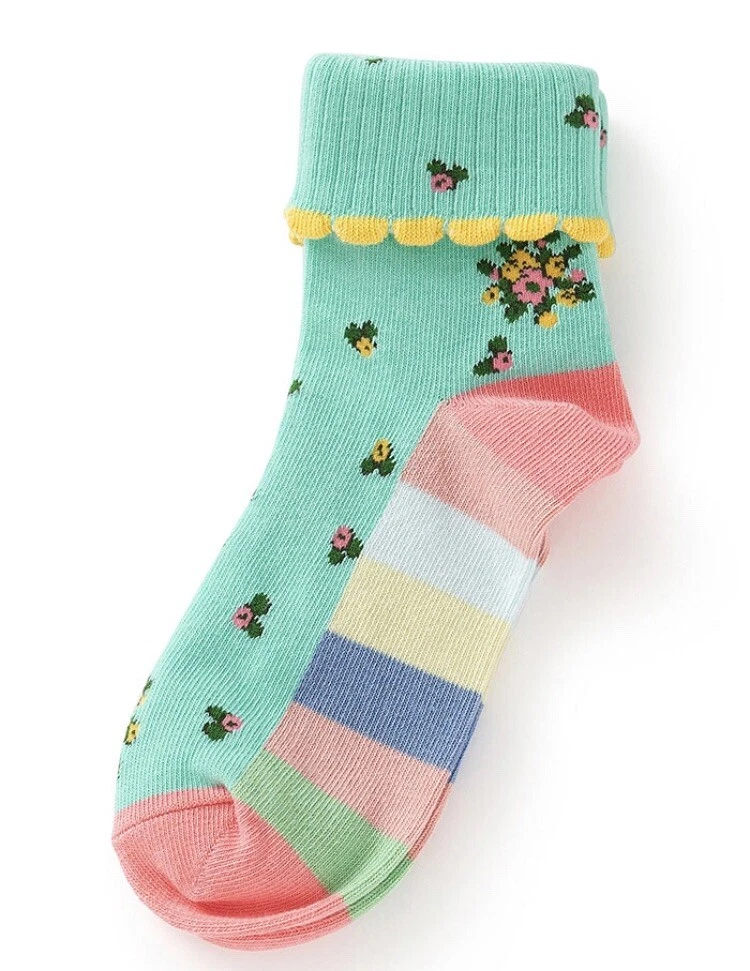 GIRLS MATILDA JANE Brilliant daydream Feet Wave Ankle Socks size L Large 1-4