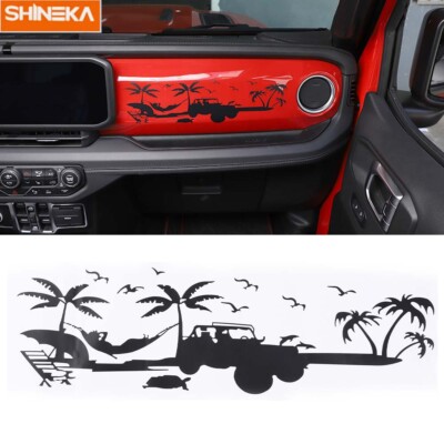 Car Side Dash Co-Pilot Panel Cover Sticker Decal For Jeep Wrangler JL JT 2018-24