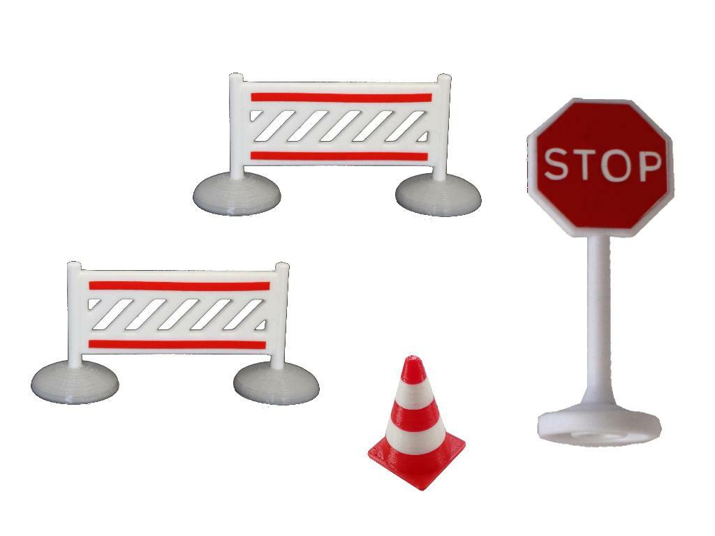 COSMEVIVI 2 Sets Bahnübergang Schilder - Miniatur Verkehrsschilder Für Modellbau