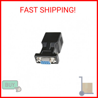 DTech DB9 to RJ45 Serial Adapter - RS232 Female to RJ-45 Female Ethernet Convert