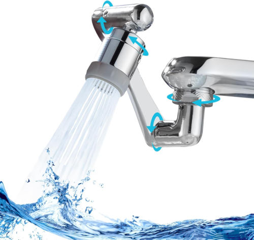 1080° Swivel FaucetExtender Sink Aerator 2 Mode Kitchen Bathroom rotatable spray