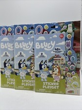 3 Bluey Sticker Playset Reusable 2 Scenes Outdoor Easter Home