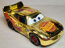 Disney Pixar Cars Shining Gold Metallic Lightning McQueen Diecast 1:55 FC