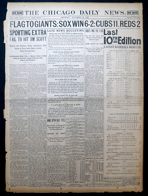 1913 Chicago Sports Page - New York Giants Win Pennant, Athletics Team Photo