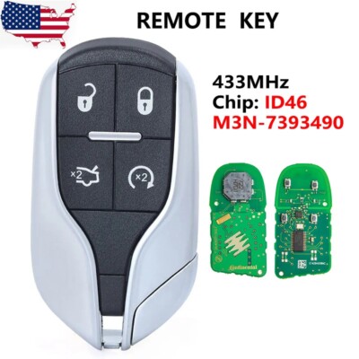 M3N-7393490 Remote Key Fob for Maserati Ghibli Quattroporte Levante 433MHz