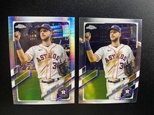 2021 Topps Chrome Kyle Tucker Hyper Prizm Refractor #208 Houston Astros + Base