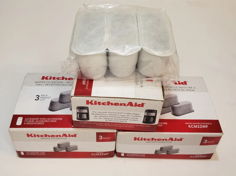 Lote de 3 Cajas KitchenAid Cafetera Filtro Agua Cápsulas KCM222/KCM223, KCM22WF Foto 2 de 4