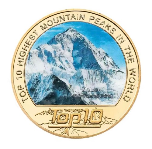 Cofanetto monete placcate oro 10 montagne più alte del mondo - Monte Everest - Foto 3 di 7