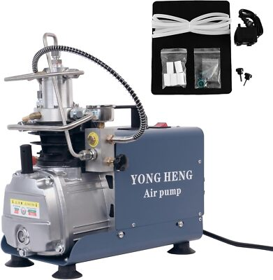 #ad Yong Heng PCP Air Compressor 30Mpa 4500Psi Manual Stop High Pressure Airgun Pump $240.50