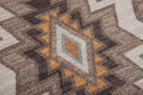 Barrel Worn Saddle Southwestern Rustic Lodge Nylon Country Cabin Rug 5'4"x 7'8" - Picture 3 of 4