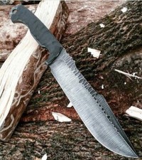 COLTELLO DA COMBATTIMENTO CACCIA SOPRAVVIVENZA ACCIAIO STRUMENTO D2 FATTO A MANO PERSONALIZZATO CAMPEGGIO BOWIE COLTELLO