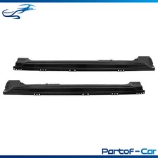 Black Rocker Panel Pair For 2009-2014 Ford F150 Pickup Truck Super/Extended Cab