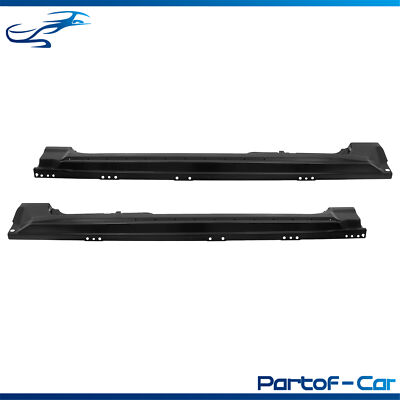 Black Rocker Panel Pair For Ford F150 2009-2014 Pickup Truck Super/Extended Cab