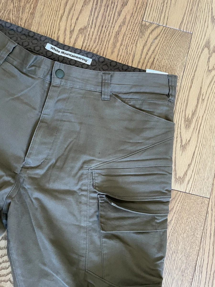 White Mountaineering Cropped Khaki Stretch Slim Tapered Cargo Pants