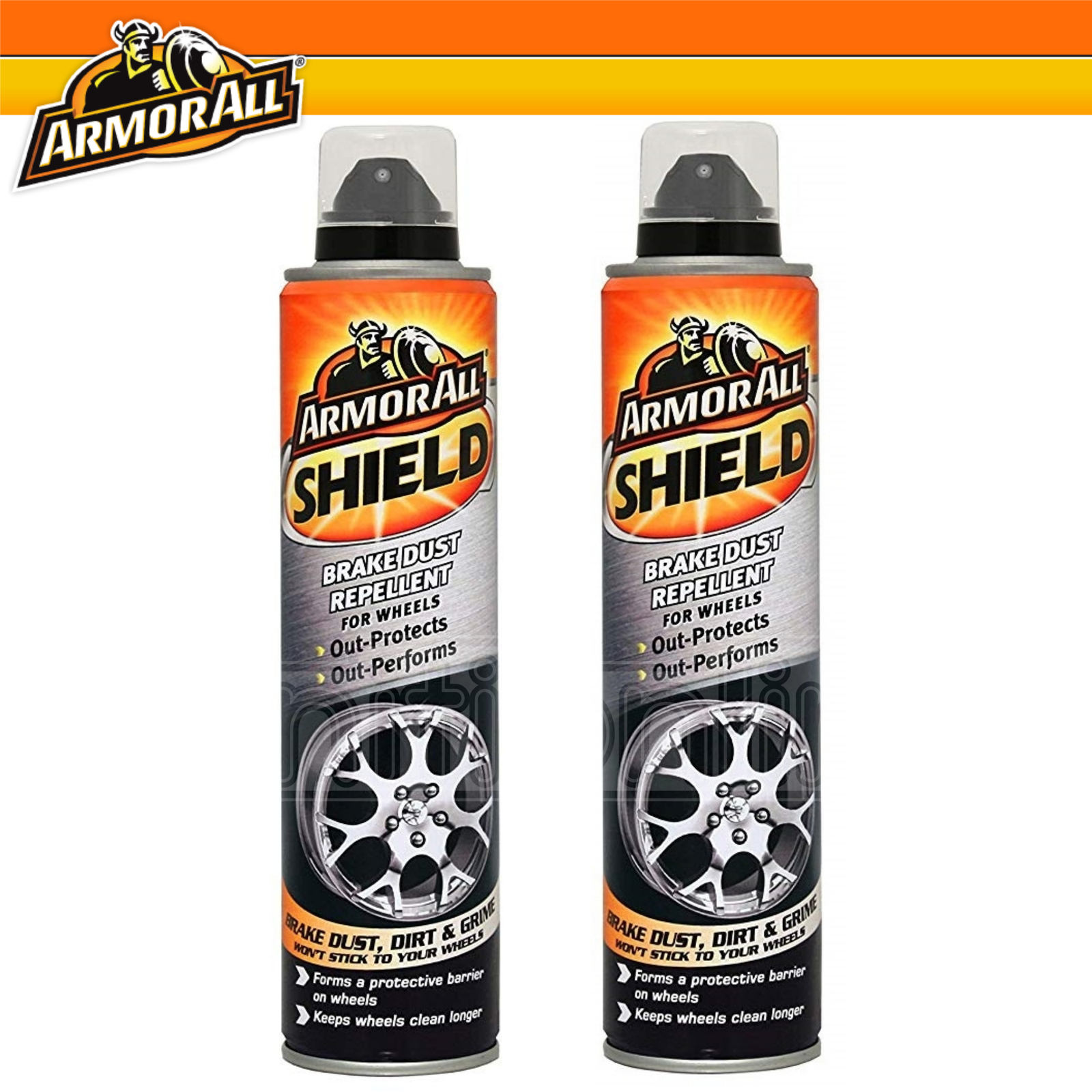 2 x ArmorAll SHIELD Brake Dust Repellent Polish Wax Alloy Wheels