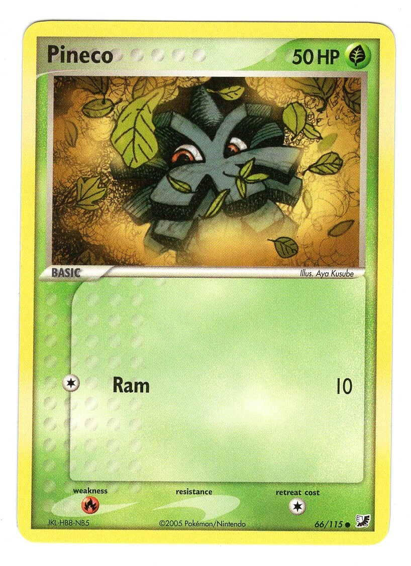 Pokemon TCG Pineco EX Unseen Forces 66/115 Regular Common Card Near Mint NM