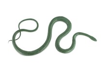 Green Rat Snake Toy Hand Painted Hard Rubber Snake Realistic Model 17" IM12 B657