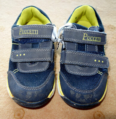     niedliche blau neongrüne Halbschuhe von Pucetti  Gr. 26 Unisex    