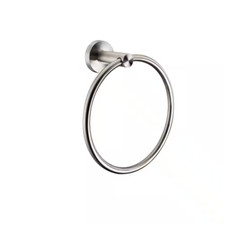Bagno Nera Stainless Steel Towel Ring in Satin Nickel Free Shipping New