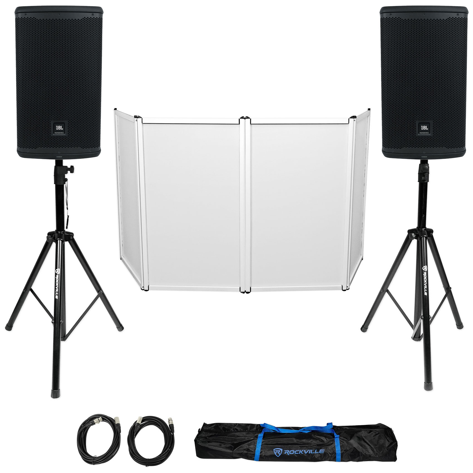 Комплект для ди-джея 2 JBL EON710 - 10 динамиков мощностью 1300 Вт с Bluetooth Подставки Фасад 169390₽