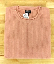 Todd Snyder 100% Wool Channel Rollneck Sweater Shell Pink Mens