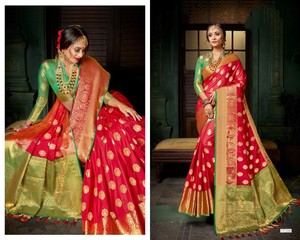 red silk wedding dress