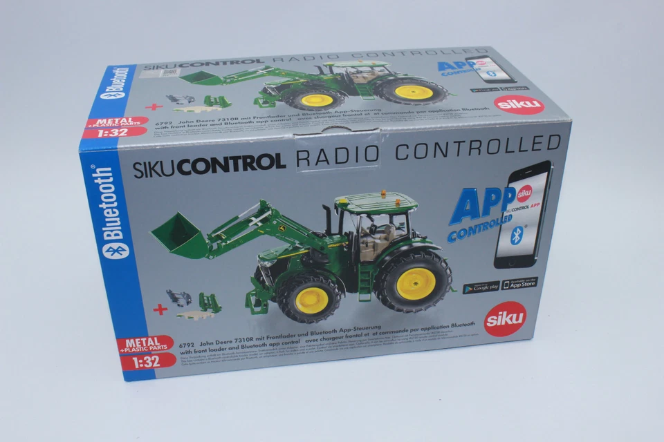 Siku 6792 John Deere 7310 + Carregador Frontal + Controle de Aplicativo Bluetooth 1:32 RC Novo OVP - Imagem 2 de 4