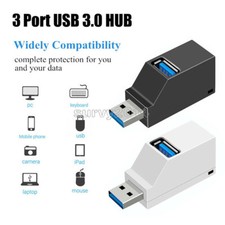 USB 3.0 HUB Adapter Extender Mini Splitter Box 3 Ports for PC Laptop NEW